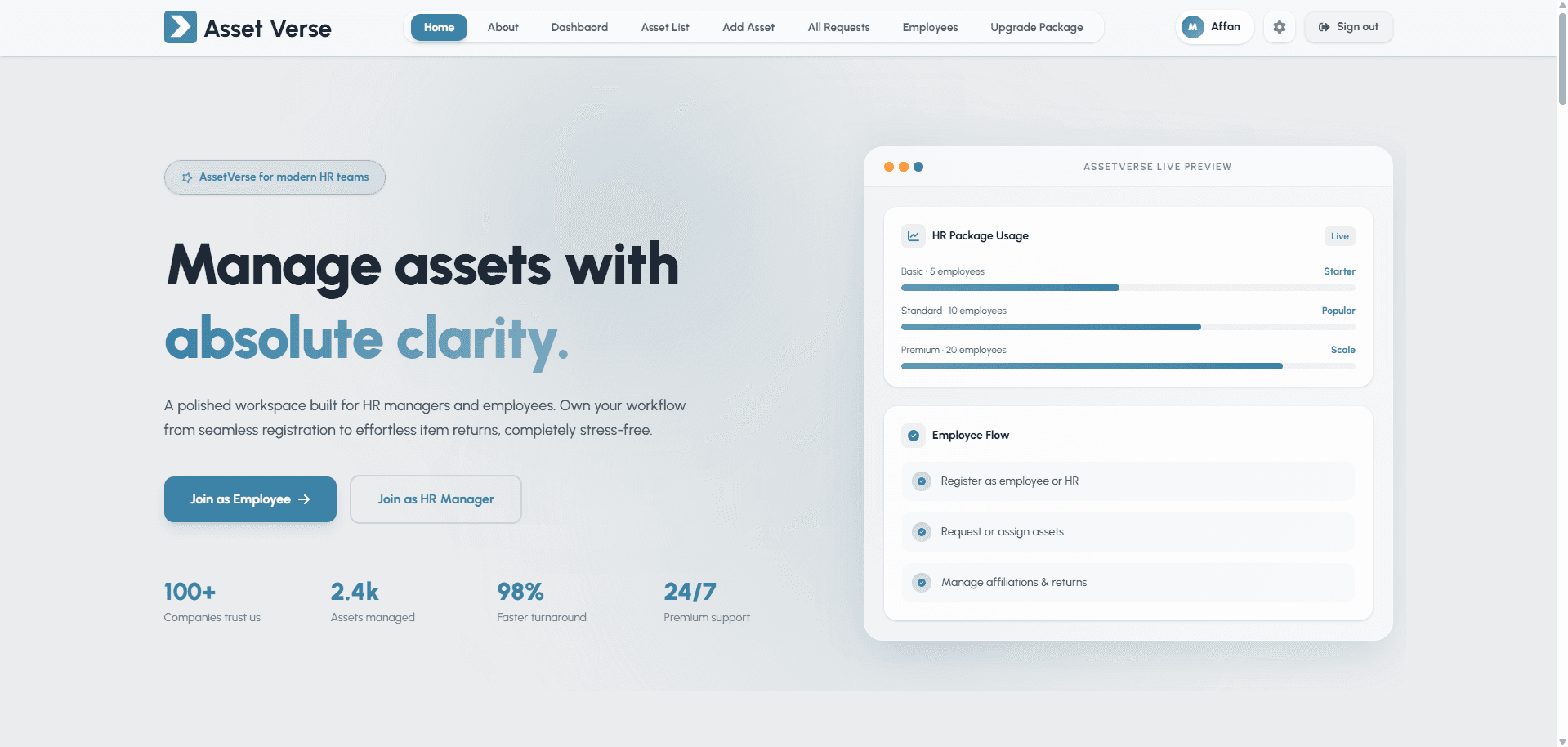 AssetVerse screenshot